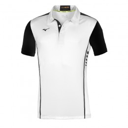 Mizuno Polo Hex Rect Uomo Bianco/Nero